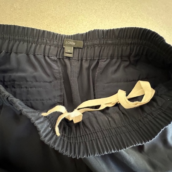 J. Crew Lightweight Drawstring Nav Sz 12 Cropped (24") Dress Pants-Worn2x - Picture 8 of 9